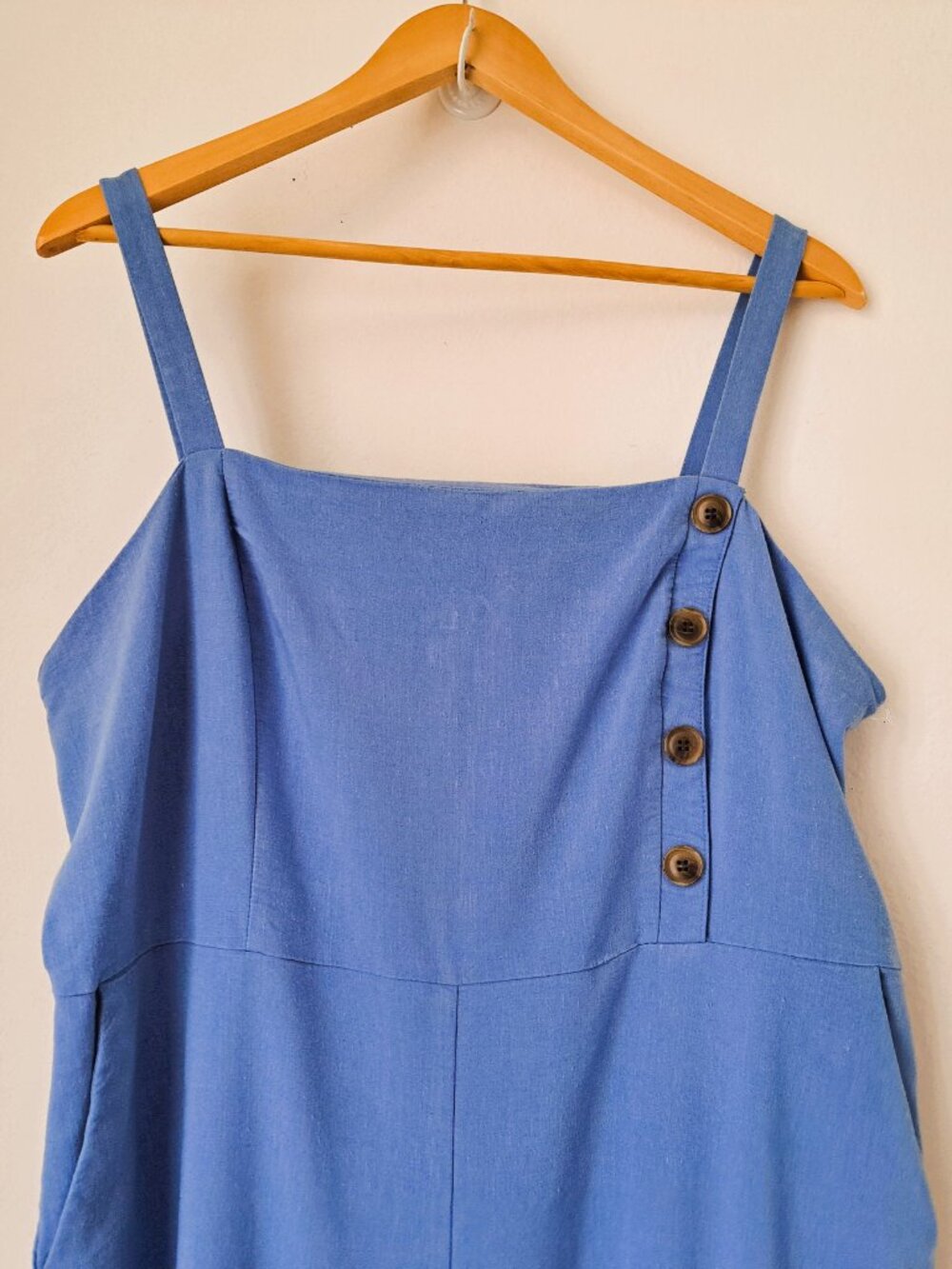 Eva-Mendes Women's Strappy Jumpsuit Color Blue Size XL - Picture 6 of 8